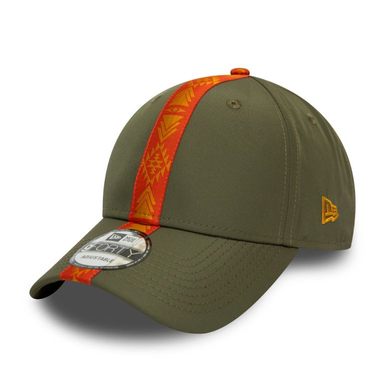 Gorras New Era 9forty Verdes - New Era Woven Tape Khaki 64903VBYC